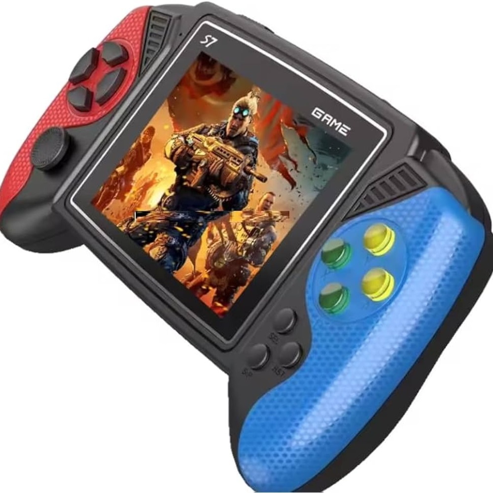 S7 Portable Gaming Console - Black, Red, and Blue
